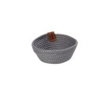 ESPIEL - ROPE BREAD BASKET GREY ROUND 13 x 6 CM