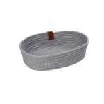 *DISCONTINUED - ESPIEL - ROPE BREAD BASKET GREY OVAL 27 x 15 x 7 CM
