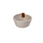 *DISCONTINUED - ESPIEL - ROPE BREAD BASKET BEIGE ROUND 13 x 6 CM