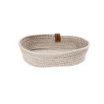 *DISCONTINUED - ESPIEL - ROPE BREAD BASKET BEIGE OVAL 27 x 15 x 7 CM