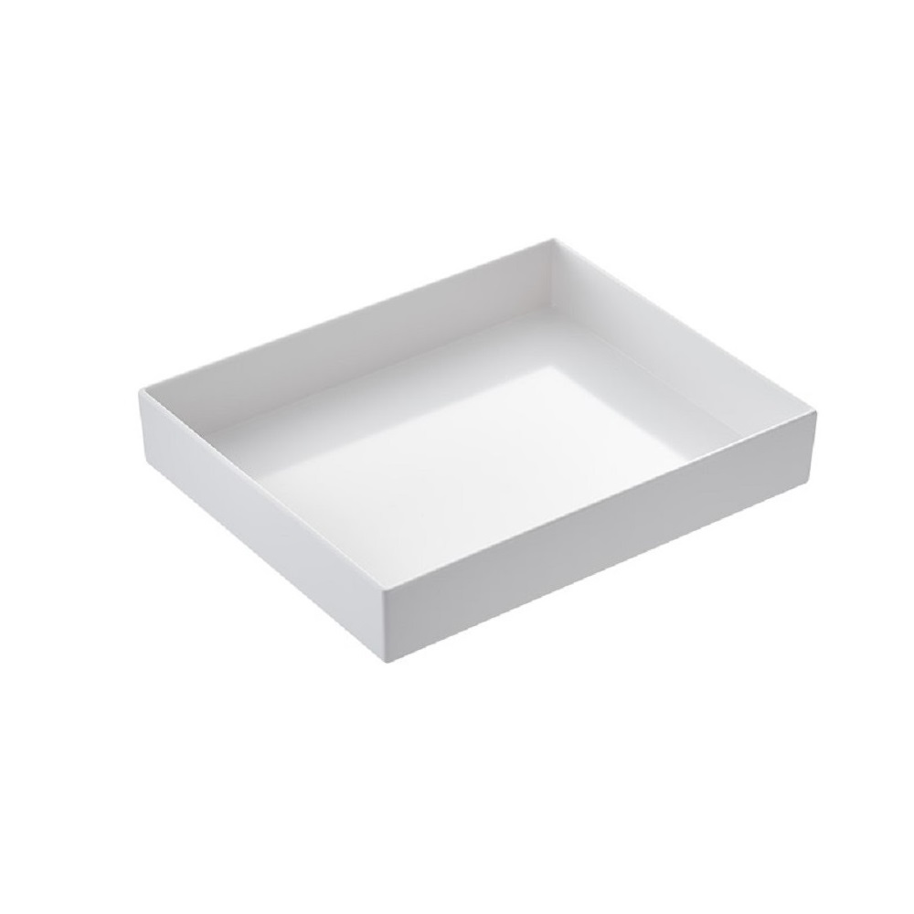T8453.jpg LEONE - VENEZIA WHITE MELAMINE TRAY GN 1/2 32.5 x 26.5 x 6 CM - Image 1