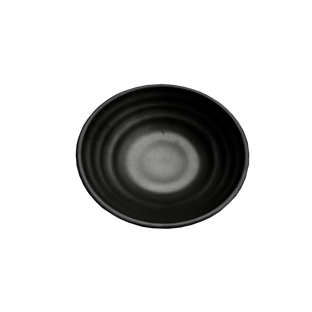 12-280.jpg BNOV - ROUND MELAMINE BOWL BLACK 22 x 8 CM - Image 1