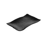 BNOV - WAVY RECTANGULAR MELAMINE PLATTER BLACK 30.4 x 20.4 x 2.7 CM