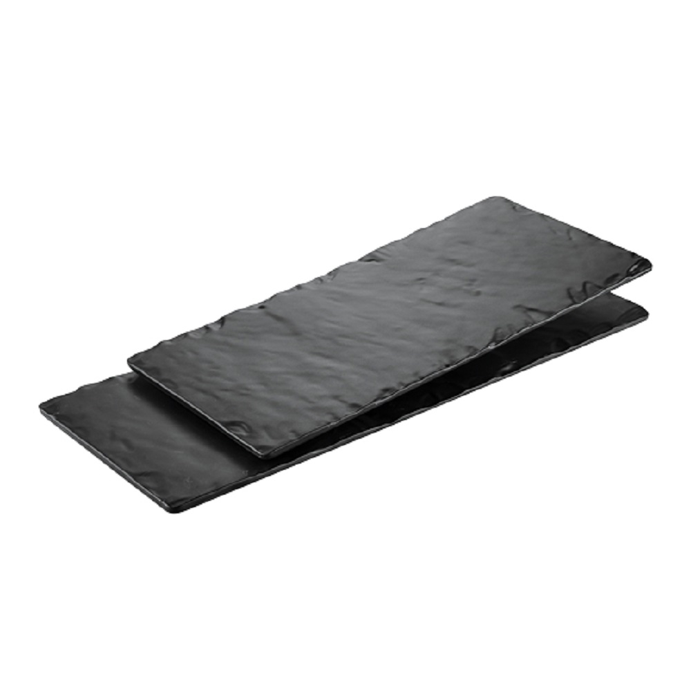 12-319.jpg BNOV - RECTANGULAR MELAMINE PLATTER BLACK 50 x 24.8 x 1.7 CM - Image 1