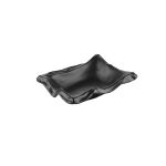 BNOV - RECTANGULAR IRREGULAR DEEP MELAMINE PLATTER BLACK 24.5 x 5 CM