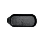BNOV - OVAL MELAMINE PLATTER BLACK 30 x 14 CM