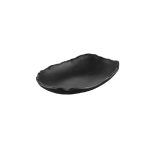 BNOV - OVAL MELAMINE PLATE BLACK 21.7 x 14.5 CM