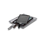 BNOV - RECTANGULAR MELAMINE PLATTER WITH HANDLE BLACK 52 x 40 x 1.2 CM