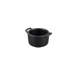 BNOV - POT SHAPE MELAMINE BOWL BLACK 11.5 x 9 x 5.6 CM / 195 ML