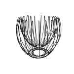 ESPIEL - BLACK METAL FRUIT BASKET 28.5 x 28.5 x 25 CM