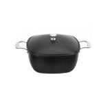 AM - COCO SQUARE BUFFET CASSEROLE WITH ALUMINIUM LID INDUCTION 28 x 28 CM