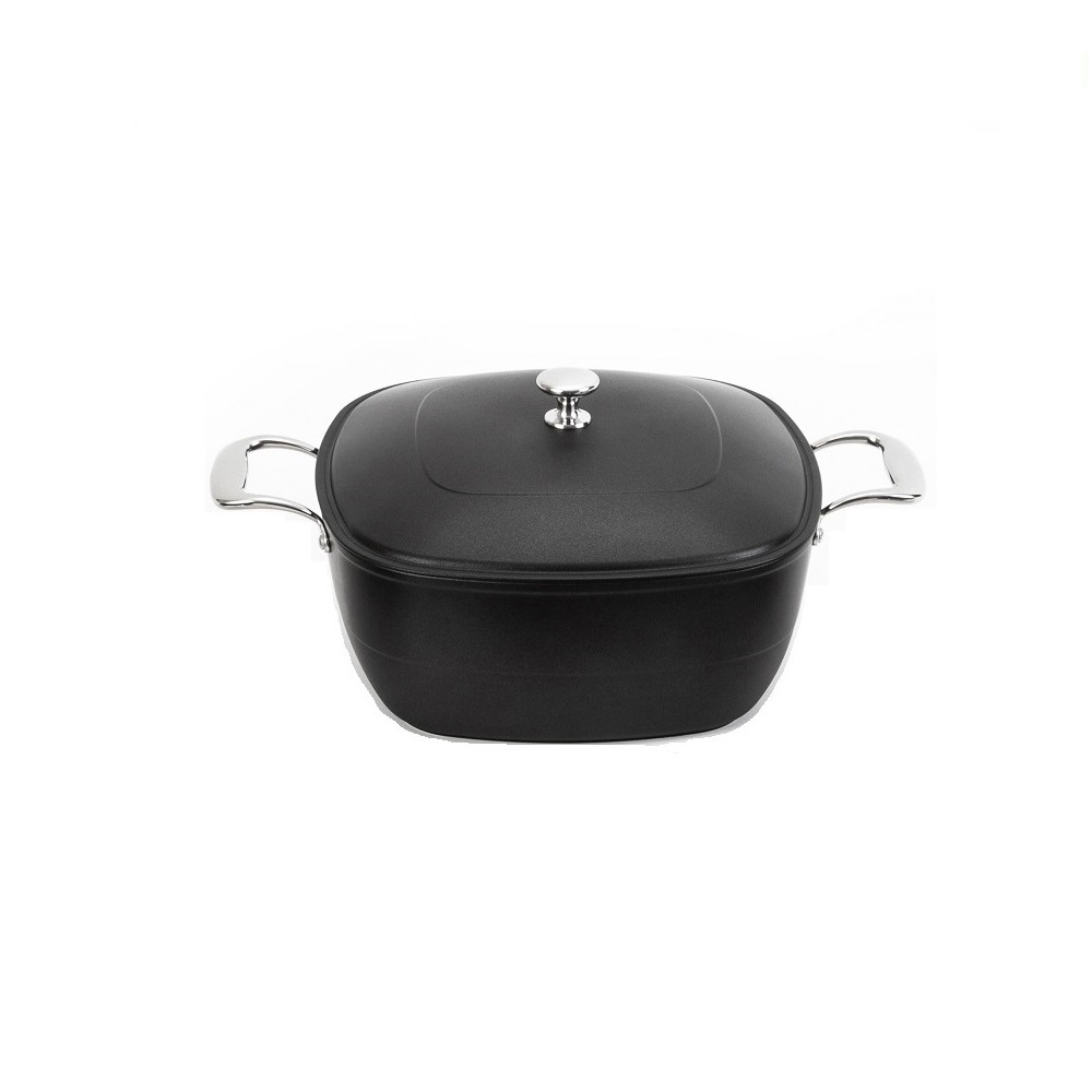 COTGMQ24I.jpg AM - COCO SQUARE BUFFET CASSEROLE WITH ALUMINIUM LID INDUCTION 24 x 24 CM - Image 1