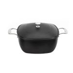 AM - COCO SQUARE BUFFET CASSEROLE WITH ALUMINIUM LID INDUCTION 32 x 32 CM