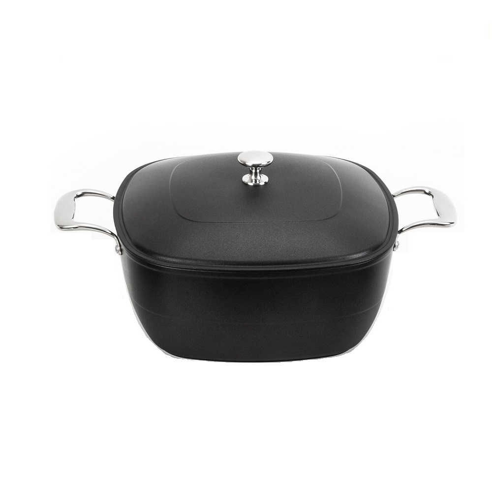 COTGMQ32I.jpg AM - COCO SQUARE BUFFET CASSEROLE WITH ALUMINIUM LID INDUCTION 32 x 32 CM - Image 1