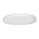 MELAWARE - MELAMINE ROUNDED PLATTER WHITE 34 x 24 CM No.350