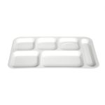 MELAWARE - MELAMINE 6 COMPARTMENT TRAY WHITE 36 x 25 CM No.365