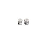 UTOPIA - SET OF ENGRAVED SALT/PEPPER KNOBS / SILVER