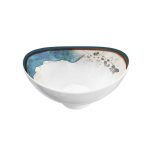 BNOV - DECOR MELAMINE BOWL WHITE/BLUE 29.5 x 27 x 16 CM / 4.1 L