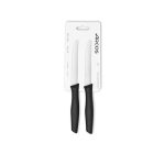 ARCOS - 2 PCS BLISTER NOVA TABLE KNIFE 11 CM BLACK