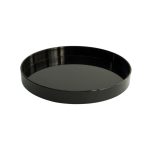 MAK - MELAMINE SERVING NON SLIP TRAY ROUND 35 CM BLACK