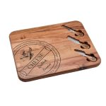 XM - CHEESE BOARD WITH 3 KNIVES 40 x 32 CM
