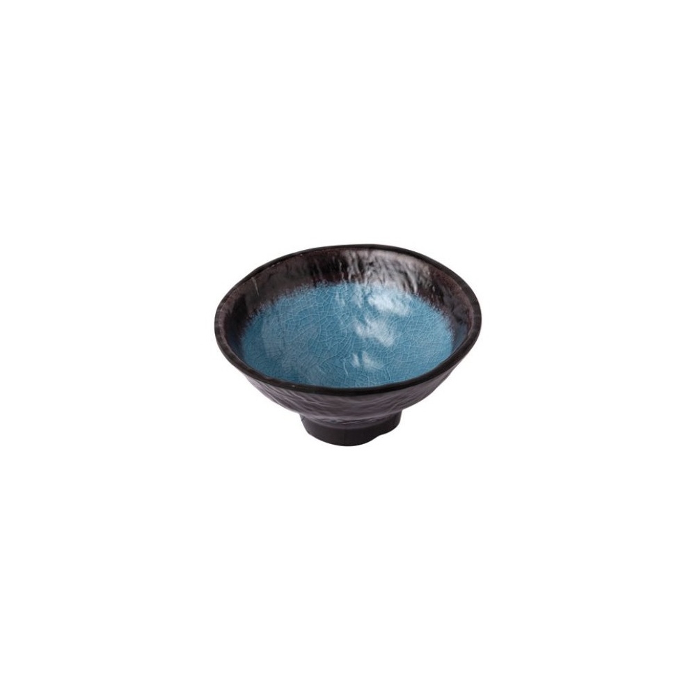12-251.jpg BNOV - DEEP MELAMINE BOWL LIGHT BLUE/BLACK 13.5 x 6 CM - Image 1