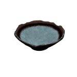 BNOV - WAVY ASYMMETRICAL MELAMINE BOWL LIGHT BLUE/BLACK 27.5 x 26.5 x 11.5 CM / 960 ML