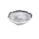BNOV - WAVY ASYMMETRICAL MELAMINE BOWL LIGHT GREY/DARK GREY 27.5 x 26.5 x 11.5 CM / 960 ML