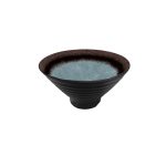 BNOV - CONICAL MELAMINE BOWL LIGHT BLUE/BLACK 21.5 x 11 CM