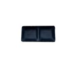 NOV - DOUBLE MELAMINE SAUCE BOWL BLACK 17.5 x 8.6 x 3.3 CM