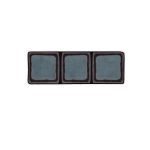 NOV - TRIPLE MELAMINE SAUCE BOWL LIGHT BLUE/BLACK 26 x 9 x 3.5 CM