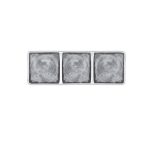 NOV - TRIPLE MELAMINE SAUCE BOWL LIGHT GREY/DARK GREY 26 x 9 x 3.5 CM