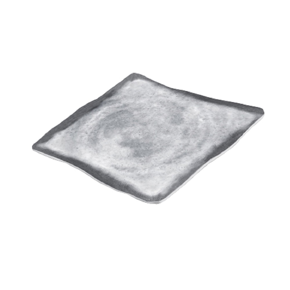 12-306.jpg BNOV - SQUARE MELAMINE PLATTER LIGHT GREY/DARK GREY 30.3 x 3.9 CM - Image 1