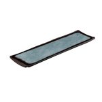 BNOV - RECTANGULAR MELAMINE PLATTER LIGHT BLUE/BLACK 36.8 x 10.7 x 2.1 CM