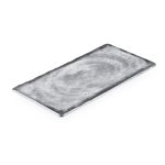 BNOV - RECTANGULAR MELAMINE PLATTER LIGHT GREY/DARK GREY 45.8 x 20.8 x 1.7 CM