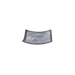 BNOV - SQUARE WAVY MELAMINE PLATE LIGHT GREY/DARK GREY 15 x 3.3 CM