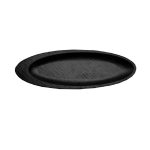 NOV - OVAL MELAMINE PLATE BLACK 34 x 12.5 x 3 CM