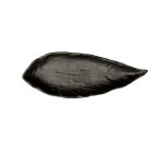 NOV - LEAF MELAMINE PLATE BLACK 28 x 11 x 2.5 CM