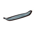 BNOV - NARROW MELAMINE PLATTER LIGHT BLUE/BLACK 37.5 x 1.5 x 4.3 CM