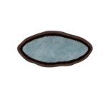 BNOV - OVAL MELAMINE PLATTER LIGHT BLUE/BLACK 27.8 x 14 x 4.2 CM
