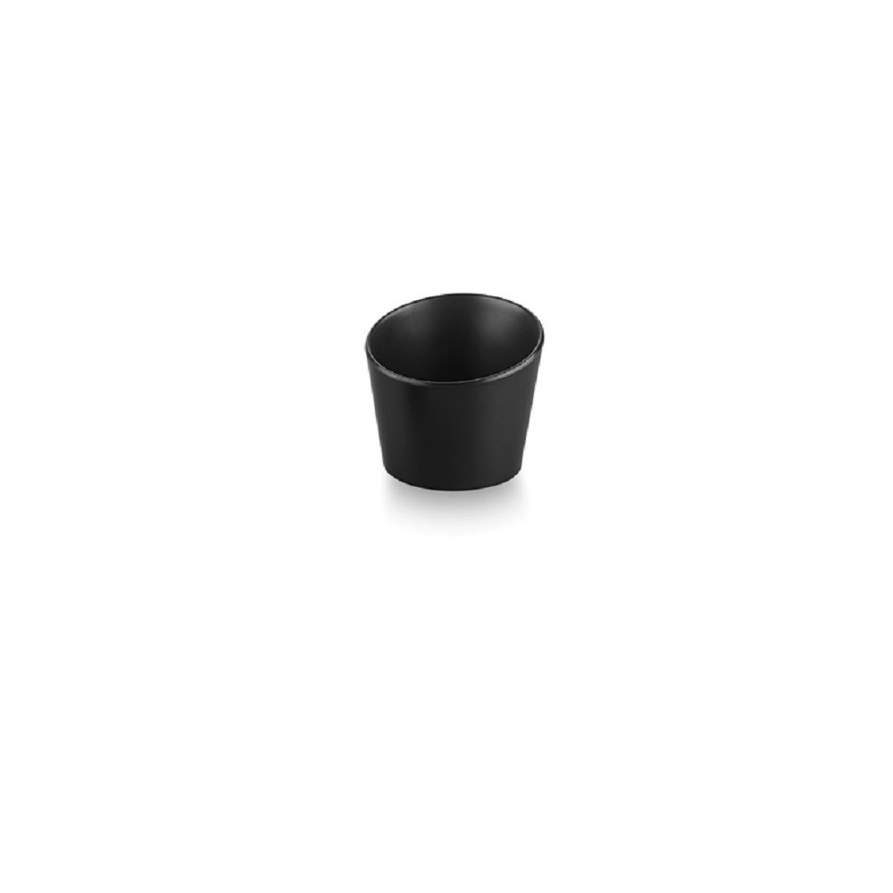 12-377.jpg BNOV - MELAMINE BOWL WITH DIAGONAL TOP BLACK 11 x 10.5 x 8.3 CM / 400 ML - Image 1