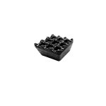NOV - WINDPROOF MELAMINE SQUARE ASHTRAY BLACK 10 x 10 CM