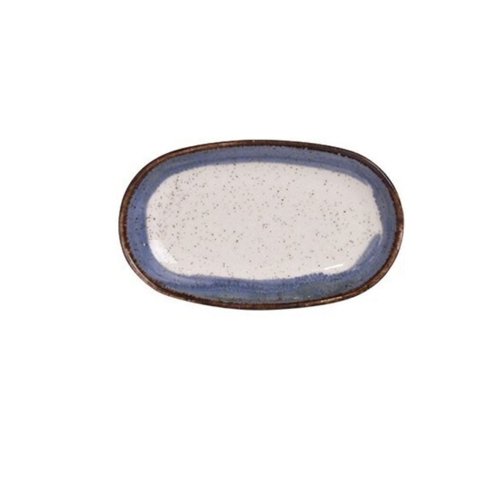201-0085.jpg COK - CANDEM ORGANIC BLUE OVAL PLATE 15 x 9 CM - Image 1