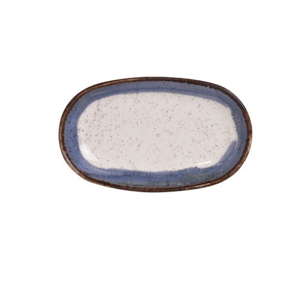 201-0086.jpg COK - CANDEM ORGANIC BLUE OVAL PLATE 19 x 11 CM - Image 1