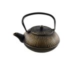 HIT - CAST IRON TEAPOT GOLD/BLACK 0.8 L