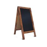 NOV - CHALK BOARD DOUBLE-SIDED CURVED COFFEE BROWN 50 x 100 CM