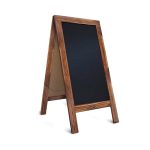 NOV - CHALK BOARD DOUBLE-SIDED CURVED COFFEE BROWN 69 x 145 CM
