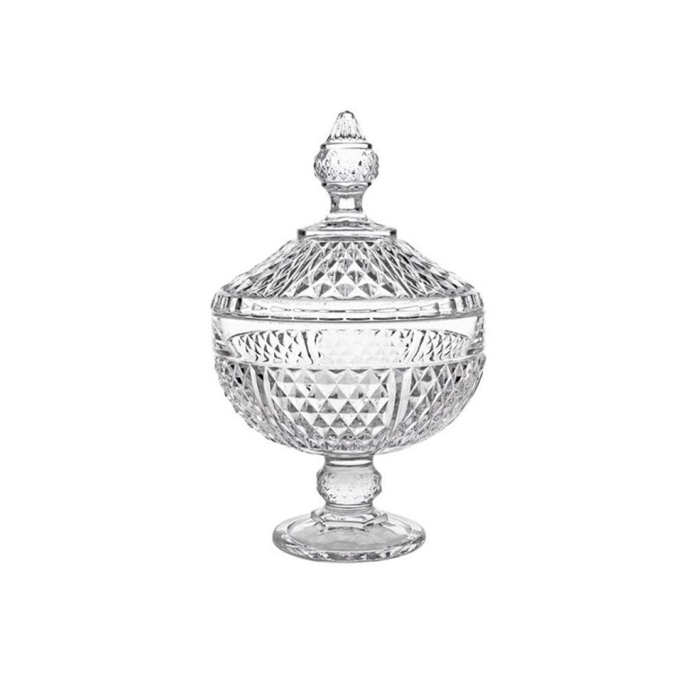 158-G8078-3.jpg COK - CANDY/DRIED FRUIT GLASS BOWL KLEOS 15 CM H: 25 CM - Image 1