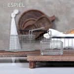 ESPIEL - RECTANGULAR WOODEN TRAY BROWN WITH FEET 35 x 13 CM - Image 2