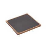 COMAS - ACACIA BOARD WITH SLATE 32 x 32 CM